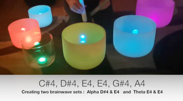 Alpha and Theta Brainwaves with D#4 and E4 Crystal Singing Bowls