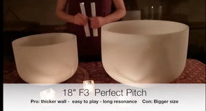 Comparing Two F3 Crystal Singing Bowls
