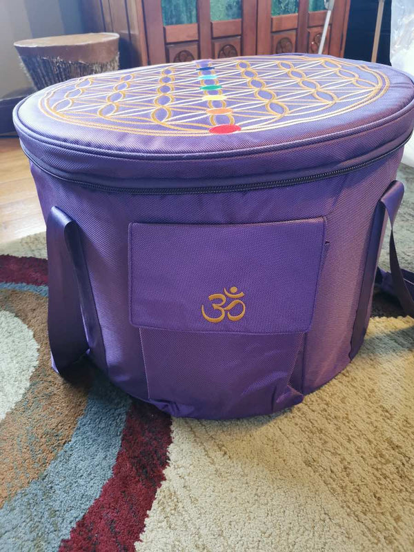 Flower of Life Padded Bag and Scarf for Singing Bowls